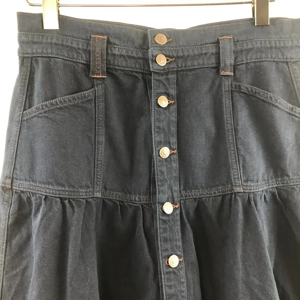 NEW Veronica Beard Lennon Tiered Denim Jean Skirt Size 14 SOLD OUT ONLINE - Picture 4 of 16